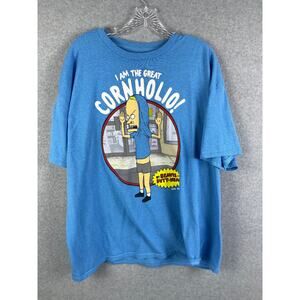 Beavis and Butt-Head "I am the Great‎ Cornholio" T Shirt Men's Size 2XL Blue